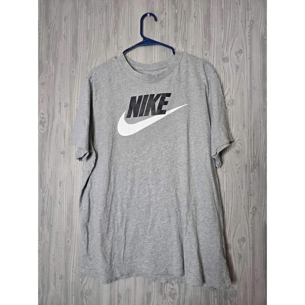 Nike Futura Logo T Shirt Mens XL Gray Sportswear Graphic Tee AR5004-063